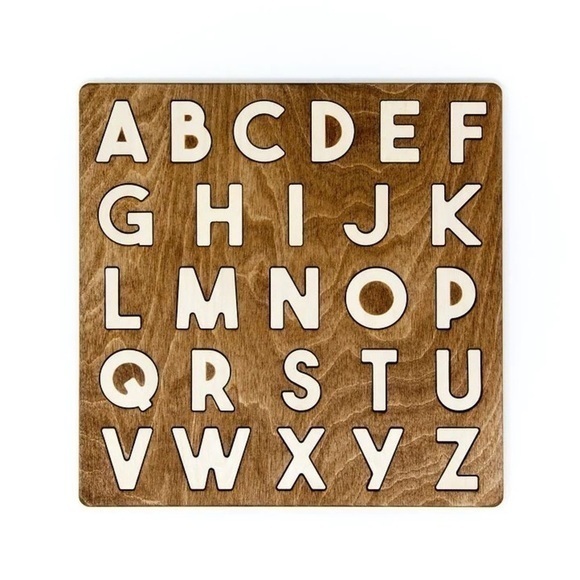 This & That Etc Other - Wood Uppercase Alphabet Letter Puzzle​​​